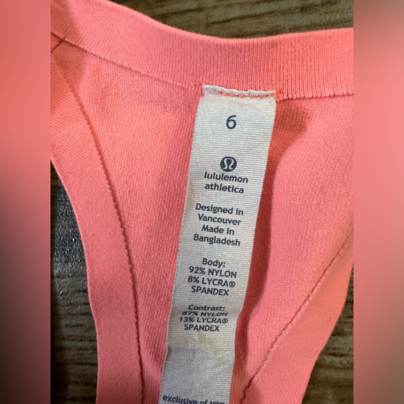 Lululemon Surf Cool Racerback Bonded Pop Orange and Black Tank Top 6 - Picture 2 of 9